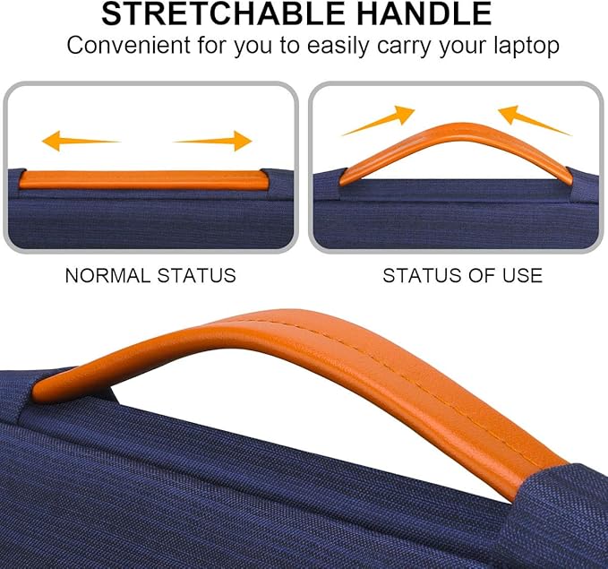 Lacdo 360° Protective Tablet Sleeve Case for 13 inch New iPad Air M4 M3 M2 2026-2024, 13-inch iPad Pro M5 M4 2025-2024, 12.9 inch iPad Pro 6 5 4 3, iPad Pro Air 13 inch Sleeve, Tablet Case Bag, Blue