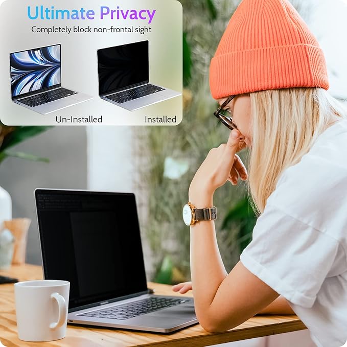Peslv Magnetic Privacy Screen for Macbook Air 13.6/13 Inch (2022-2026, M2, M3, M4, M5), Removable Matte Anti Glare Blue Light Protector Private Security Filter for 13.6inch Mac Laptop Computer