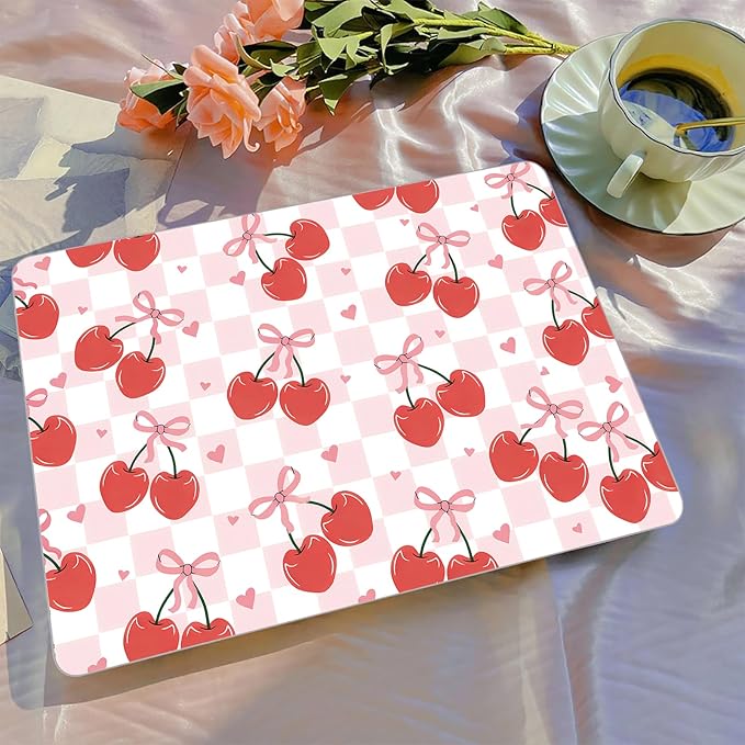 B BELK Compatible with MacBook Air 13 inch Case M5 2026 2025 2024-2022 M4 M3 M2 A3449 A3240 A3113 A2681, Plastic Hard Shell+Keyboard Cover+Screen Protector for MacBook Air 13.6 inch Case, Cherry Bow