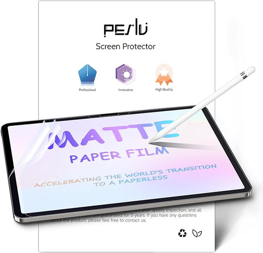 Peslv 2 Pack Like Paper Screen Protector for iPad Air 11 Inch (2024-2026, M2 M3 M4), Matte Anti Glare PET Film/Blue Light Filter Eye Protection Cover/Drawing & Writing Feel Like on Paper