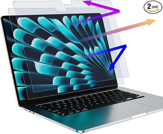 Mamol 2 Pack Anti Blue Light Screen Protector for MacBook Air 15 Inch (2023-2026, M2 M3 M4 M5), Eye Protection, Anti Glare