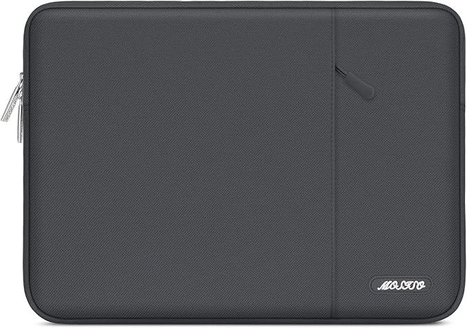 MOSISO Laptop Case 13.3 inch, 13-13.3 inch Laptop Sleeve Compatible with MacBook Air/Pro 13/Pro 14 M5 M4 M3 M2 M1, HP Dell ASUS Lenovo,Polyester Vertical Computer Sleeve Bag with Pocket, Dawn Gray