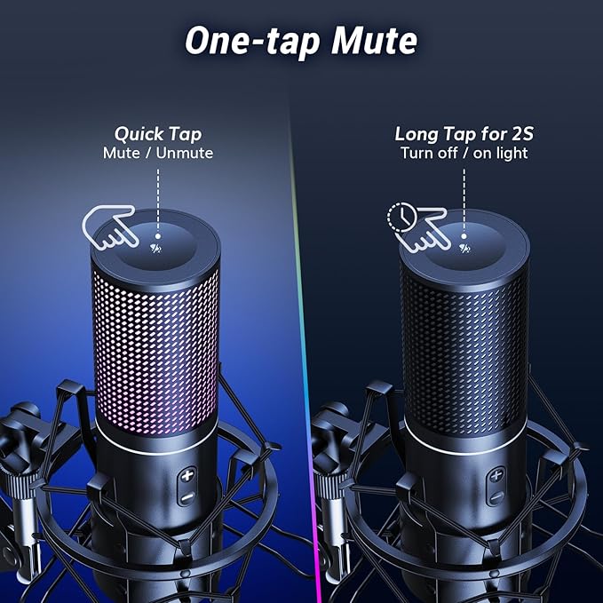 TONOR USB Podcast Microphone, Gaming PC Studio Streaming Mic Kit for Gamer, Recording Condenser Equipment Cardioid Microfono for Singing, YouTube, 200 cm/78inch Cable, with Adjustable Arm Stand, Q9S