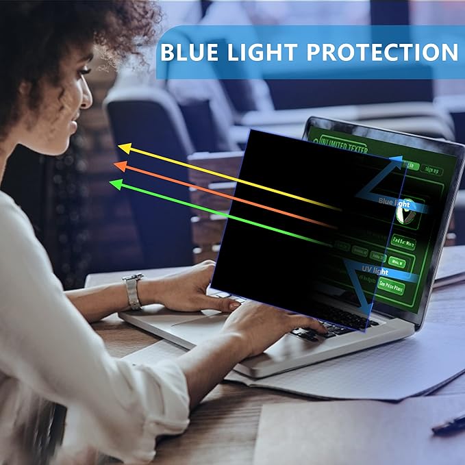 Laptop Privacy Screen 14 in, FILMEXT Privacy Protection Filter for Laptop 14"Asus/ 14"Acer/14"HP/14"Dell/14"Toshiba 16:9, Anti-Spy,Anti-Glare,Blocks 99% UV & Blue Light -Matte Privacy Screen Protector