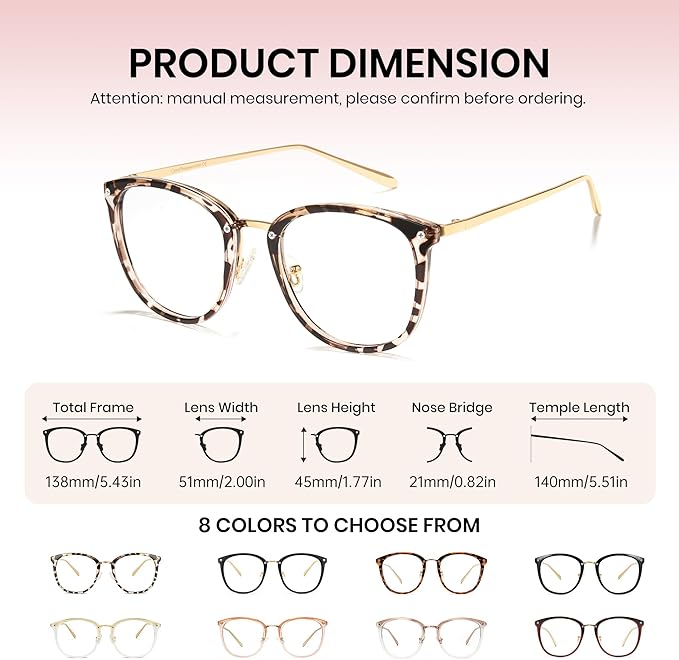 Cyxus Blue Light Glasses for Woman, Stylish Cat Eye Blue Light Blocking Computer Glasses for Working, Laptop and Screen Use