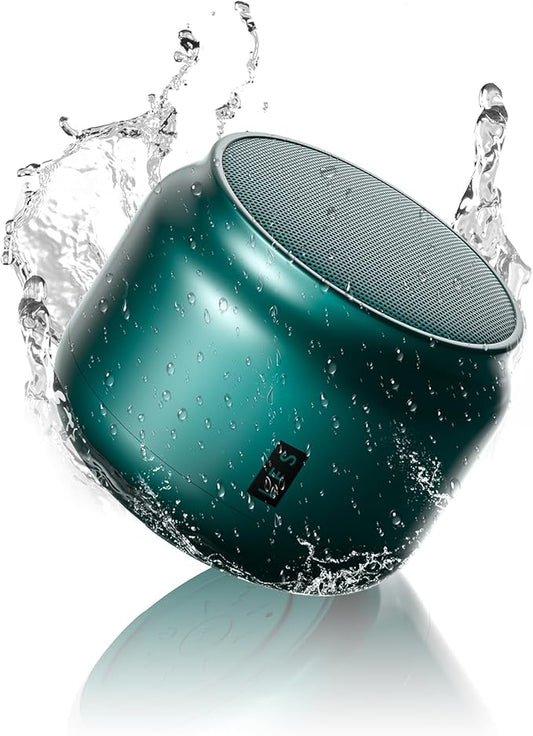 LFS Portable Bluetooth Speaker,Small Bluetooth Speake,Ultra Long Play 15 Hours,TWS Pairing,Suitable for Home,Pool,Beach,Boating, Hiking, Camping for Waterproof Outdoor Mini Speaker-Green