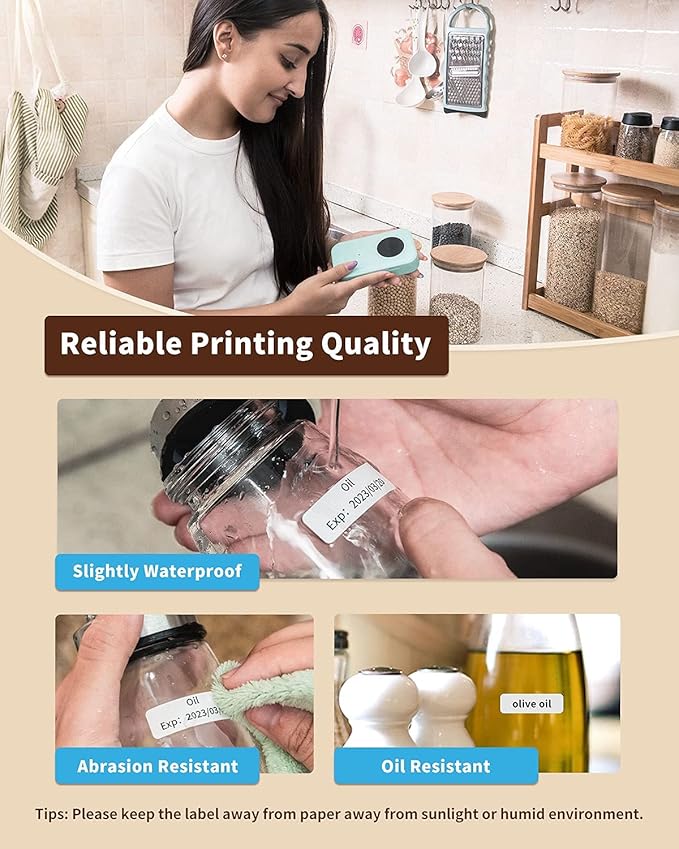 Phomemo Label Maker D30 Labeler,Sticker Printer Machine,Portable Bluetooth Label Printer,Labeler for Gift Office Home Organization,Back to School Supplies for Kids,Teacher (USB Rechargeable)-Green
