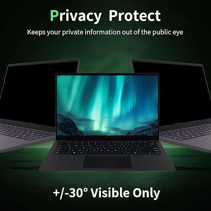 Laptop Privacy Screen 16 Inch, Laptop Screen Privacy Shield 16:10 Aspect Ratio Anti-Glare Blue Light Computer Monitor Protector,Removable 16in Filter for Lenovo HP Dell Acer Asus Thinkpad Envy Xps