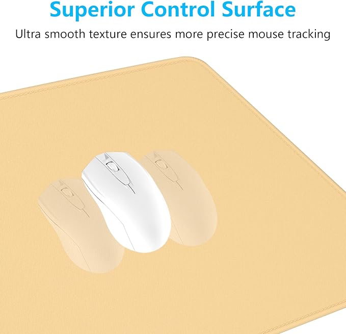 Dapesuom Large Gaming Mouse Pad, Extended Mouse Mat with Stitched Edges, Full Size Keyboard Pad with Non-Slip Base, Big XXL Computer Desk Mats for Gamer, Laptop, Office, 35.5 x 15.7in, Navajo White
