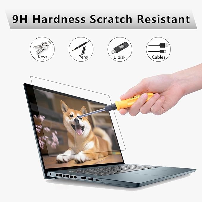 2Pack 13.3" Universal Laptop Screen Protector Tempered Glass Compatible with HP/Dell/Acer/ASUS/Samsung/Lenovo/MSI/Toshiba/LG/Razer Blade 16:9 Aspect Ratio Screen, Bubble Free,Anti Scratch Ultra-Clear