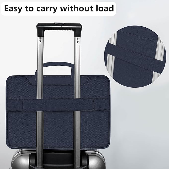 Hseok Laptop Shoulder Bag 13-14 inch Shockproof Water-Resistant HandBag with Small Case Compatible with MacBook Pro/Neo 14" M5/M4/M3/M2/M1, Mac Air/Pro 13.3", XPS 13/14, Most 13"-14" PC,Blue