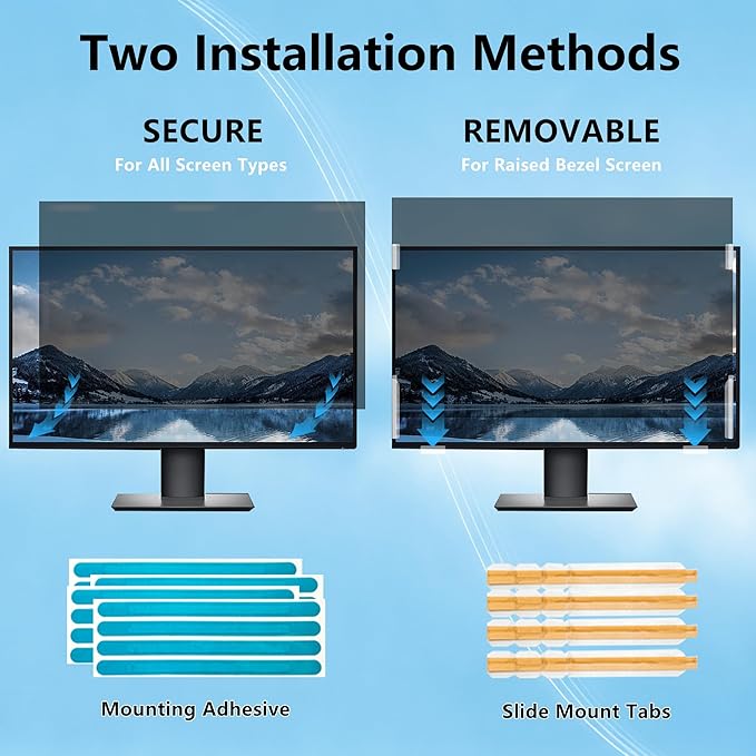 [2 Pack] 20 Inch Privacy Screen for Computer Monitor Blue Light Screen Protector Anti Glare Anti-Scratch Monitor Privacy Shield Screen 20 Inch 16:9 Aspect Ratio
