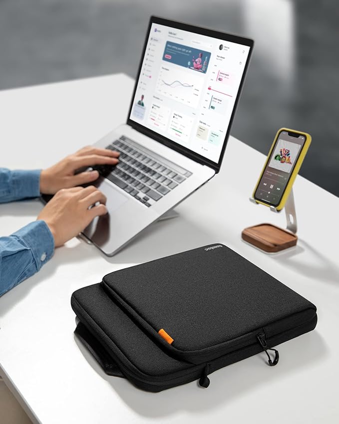 tomtoc Protective Laptop Sleeve for 2026 13 Inch MacBook Air M5/A3449, M4/A3240, M3/A3113, M2/A2681, M1/A2337, Fits MacBook Neo A18 Pro, Surface Pro AI PC, Water-Resistant MacBook Case