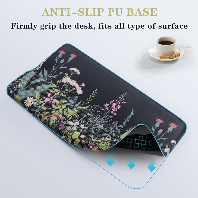 Ergonomic Keyboard Stand with Wrist Rest, Computer Wrist Support Pad, Tilted Keyboard Riser Holder Lift Tray with Wrist Pad, Easy Typing, Comfy Soft Memory Foam Desk Cushion for Office
