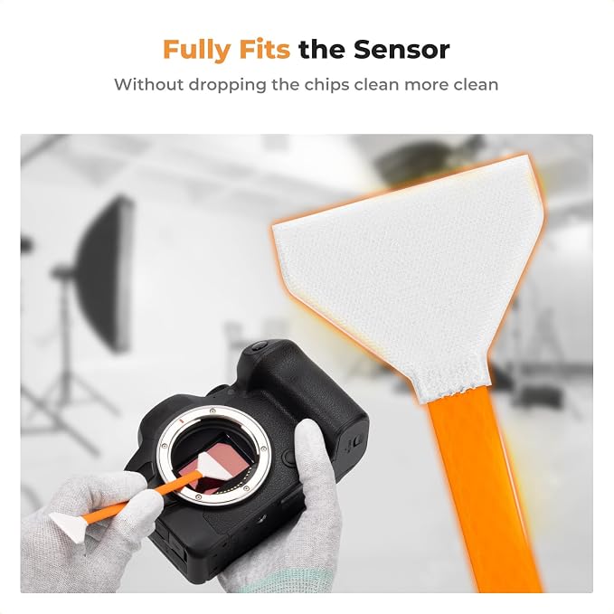 K&F Concept 16mm APS-C Sensor Cleaning Kit, Mirrorless Digital Camera Lens Cleaner Kit - 20ml Sensor Cleaner & 10 X Double-Tipped Sensor Cleaning Swabs for APS-C Type CMOS & CCD Sensors - Image 3