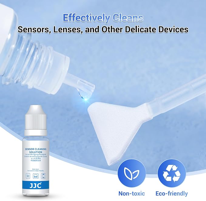Upgraded Camera Sensor Cleanning Kit with Bright Built in Light Cleaner Handle & 10PCS 24MM Full Frame Sensor Cleaning Swabs & Sensor Cleaning Solution for Full-Frame Sensor CCD and CMOS Sensors Clean - Image 6