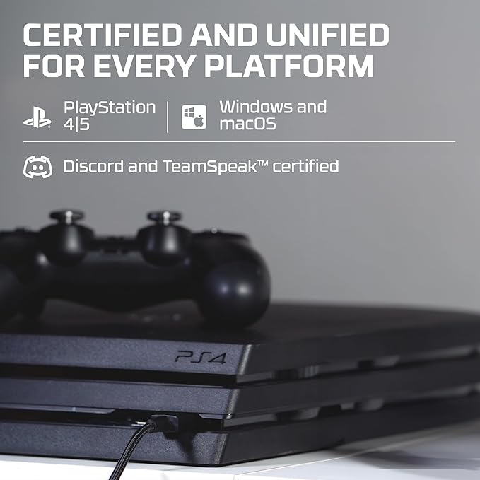 HyperX QuadCast - USB Condenser Gaming Microphone, for PC, PS4, PS5 and Mac, Anti-Vibration Shock Mount, Four Polar Patterns, Pop Filter, Gain Control, Podcasts, Twitch, YouTube, Discord, Red LED