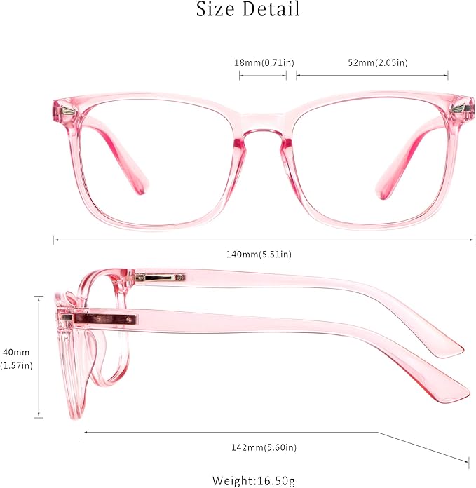 LifeArt 2 Pairs Blue Light Blocking Glasses with Spring Hinge, Computer Reading Glasses, Gaming Glasses, TV Glasses for Women Men (Champagne&Pink, +2.00 Magnification)