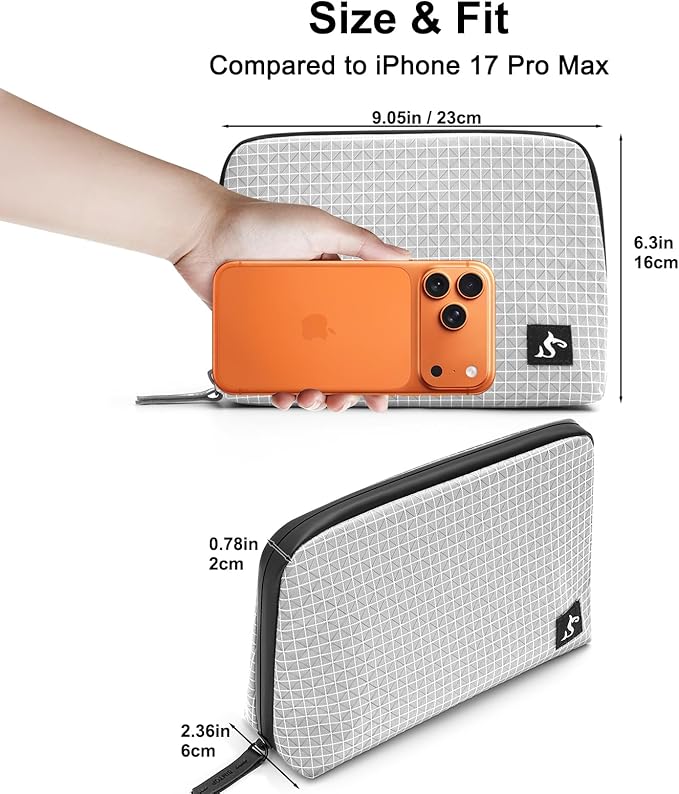 SIMTOP Cord Organizer Travel Small Tech Bag Pouch Case for Cords, Charger, Hard Drive, Power Bank ?€? Water-Resistant Electronics Organizer, Small Portable Gadget Case for Travel