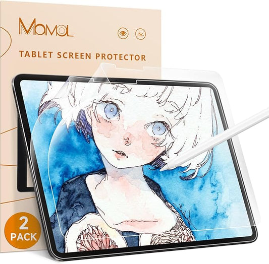 [2 Pack] Paper Screen Protector for iPad Pro 12.9 (2022 2021 2020 2018), Write and Draw Like on Paper, iPad Pro 12.9 Inch 6th 5th 4th 3rd Generation Anti Glare Screen Filter, High Sensitive/Bubble