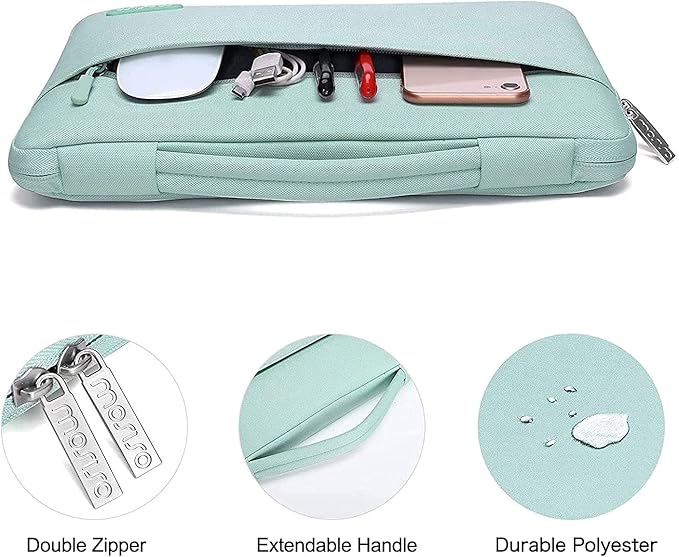 MOSISO Compatible with MacBook Pro 13 inch Case M2 2026, 2025, 2024-2016 A2338 M1 A2251 A2289 A2159 A1989 A1708 A1706, Plastic Hard Case&Bag&Keyboard Skin&Webcam Cover&Screen Protector, Mint Green