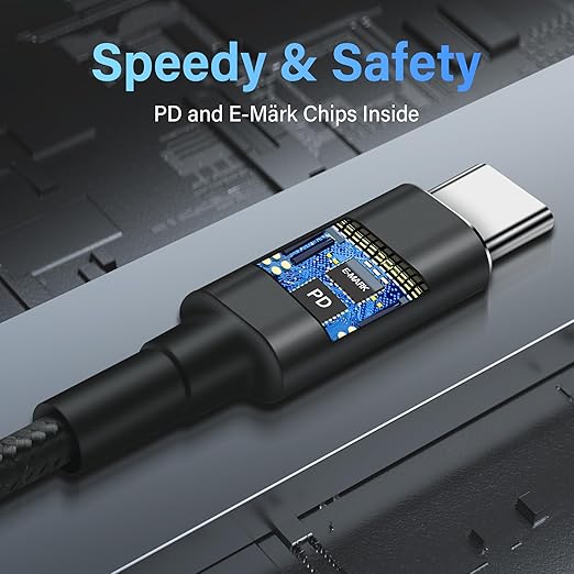 PNGKNYOCN 100W PD USB C to DC 5.5mm x 2.5mm Power Cord，90 Degree DC 5.5 x 2.5mm Male to USB Type C Male Power Charging Cable for PD Charger and PD Power Bank（1.8M）