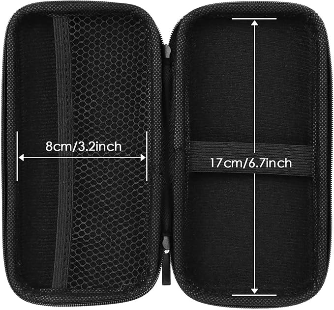 iMangoo Travel Essential Electronics Organizer Charger Case, Shockproof Dual Zipper Power Bank Cables Tech Accessories Pouch Purse, Men & Women Travel Must Have Storage Bag, 6.5x3.2x1 inch Blue