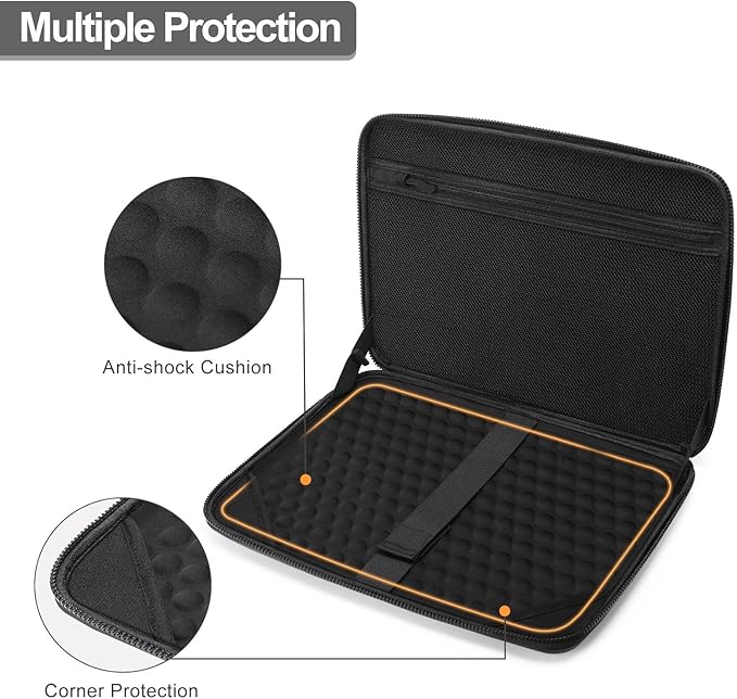 MOSISO Hard Shell Laptop Case Sleeve, 15.6 inch Computer Bag Compatible with MacBook, HP, Dell, Lenovo, Asus, Notebook, 16 inch Abstract Geometric Waterproof Carrying Case Bag with Strap, Black