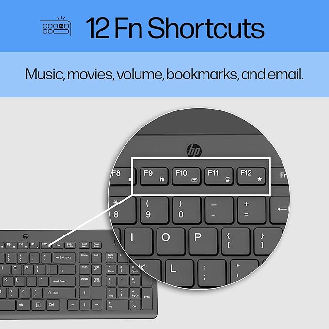 HP 150 Wired Keyboard - Full-Sized, Keyboard with Numeric Keypad - Silent-Touch Chiclet Keyboard - Ergonomic, Comfortable Design - USB Plug-and-Play Connectivity, LED Indicators (664R5AA, Black)