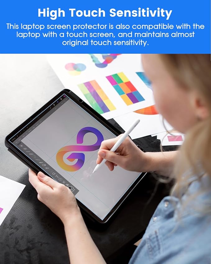 F FORITO 2-Pack 14 inch Anti Blue Light Matte Laptop Screen Protector, Compatible with 14" ARZOPA/Lenovo/KYY Portable Monitor, Anti Glare & Reduce Eye Strain Monitor Screen Protector