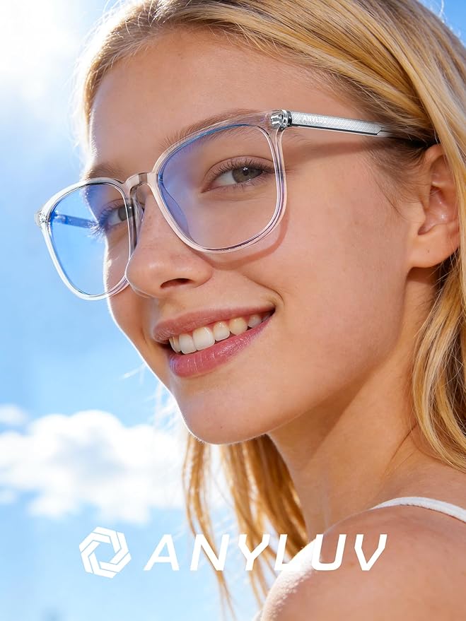 ANYLUV Blue Light Glasses for Woman Men, Womens Blue Light Blocking Glasses Computer Glasses Anti Eyestrain
