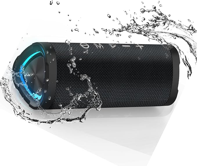 Vanzon V40 Portable Speaker Bluetooth 5.0, 24W Stereo Sound Bluetooth Speaker Wireless, 24H Playtime,Colorful RGB Modes, TWS Pairing, Gift Ideas
