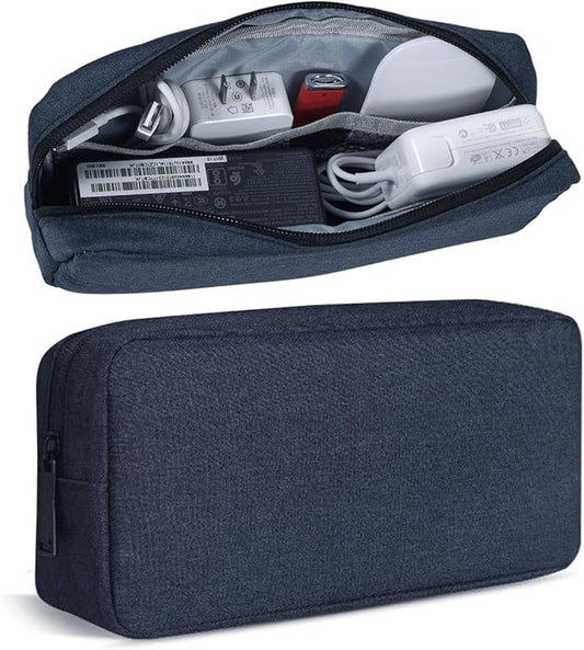 Electronic Organizer Travel Cable Accessories Bag, Electronic Organizer Case, Electronic Accessories Organizer Bag for Cable, Cord, Charger, Phone, Power Bank, Earphone (Big-Navy Blue)