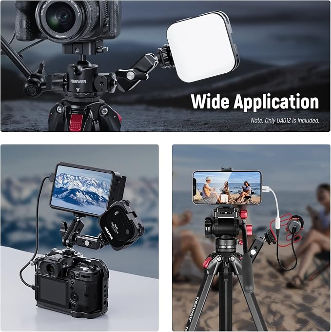 NEEWER Flexible Articulating Magic Arm with Dual Ball Heads, CNC Machined Aluminum Alloy with 1/4" Screws&Holes for Camera Monitor, LED Light, Microphone, Tripod, Compatible with SmallRig Cage, UA012 - Image 6