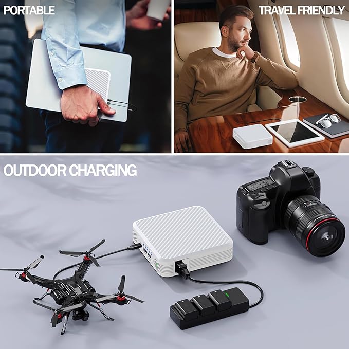 HANGXIN Portable Charger with 100W AC Outlet, 65W PD Fast Charging Portable Laptop Power Bank, 20000mAh/72Wh Battery Pack Power Supply for Business Travel and Outdoor Activities