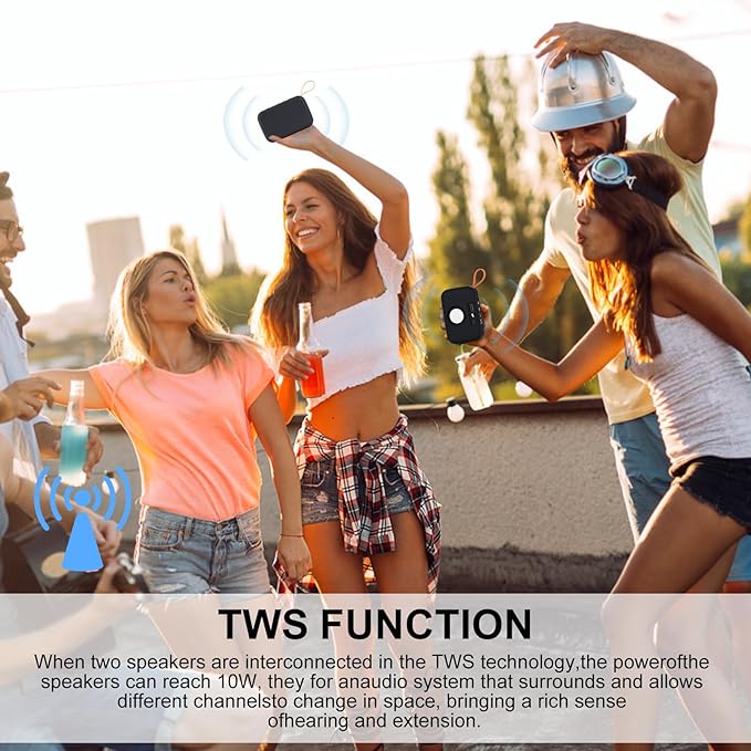 Portable Bluetooth Speakers, Wireless Bluetooth Speaker, Deep Bass, Outdoor Speakers with Handle, Supports TF Card for Outdoor