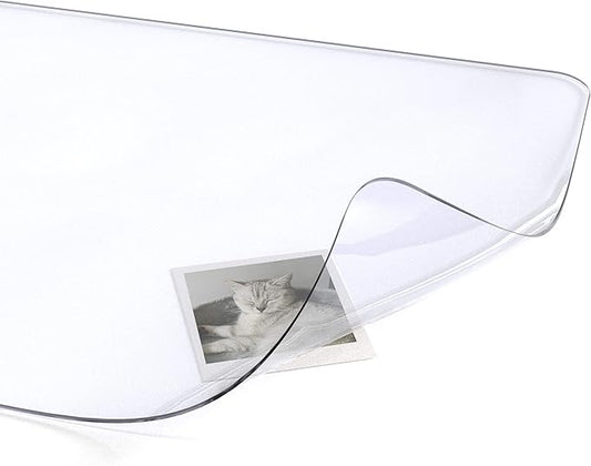 Oterri Clear Writing Desk Pad, 36’’x24” Heat Resistant Waterproof PVC Round Edge Durable Desk Protect Mat, Anti-Static Writing Mat Table Protector