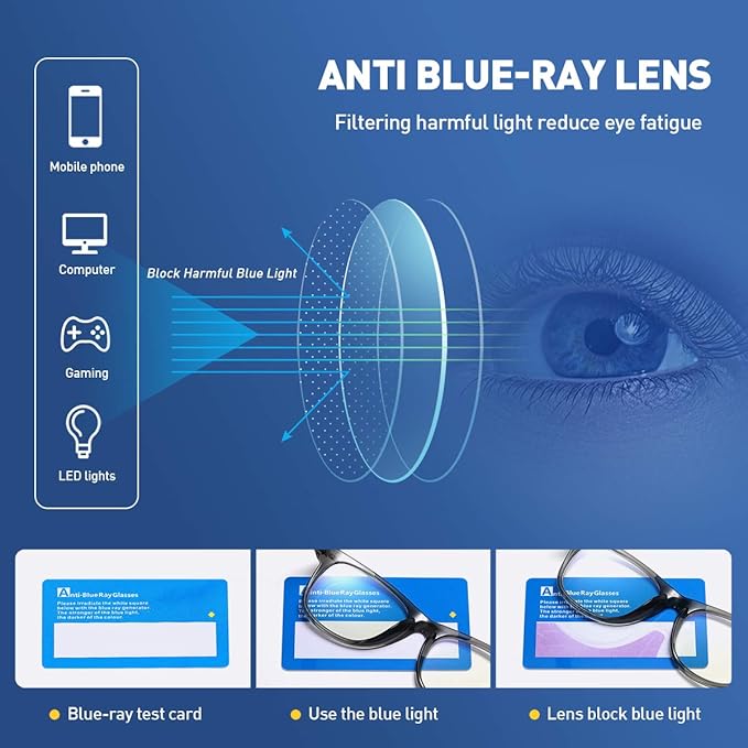 DYLB Kids Blue Light Blocking Glasses girls boys 2 pack, computer video gaming glasses for kids girls boys Age 3-10,Anti blue light & Headache (black blue + transparent purple)
