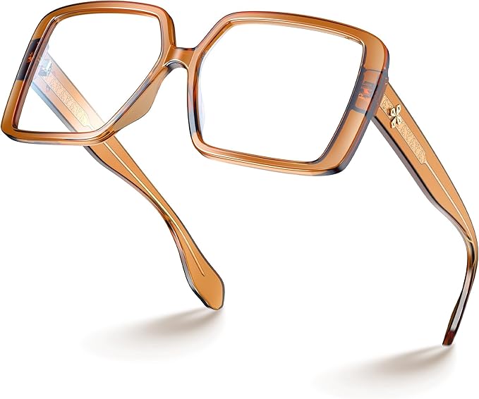 VISOONE Oversized TR90 Blue Light Blocking Glasses Fashion Accessories Non Prescription for Women Harvard
