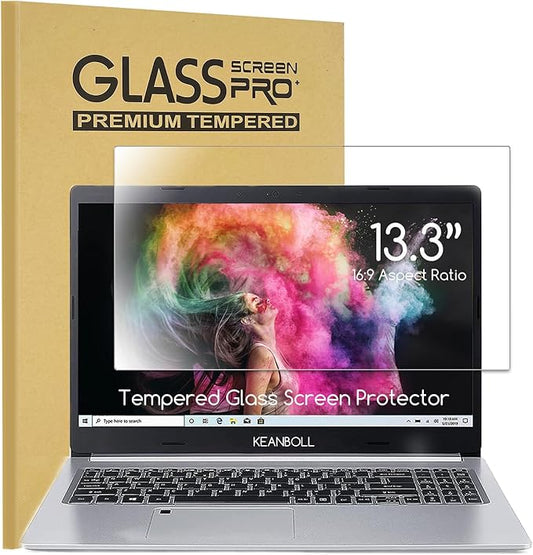 13.3 Inch Laptop Screen Protector Tempered Glass for 13.3" HP/Dell/ASUS/Samsung/Lenovo/Acer etc 13.3 inch 16:9 Aspect Ratio Laptop (294 x 165 mm), Ultra Clear & 9H Hardness & Scratch Resistant