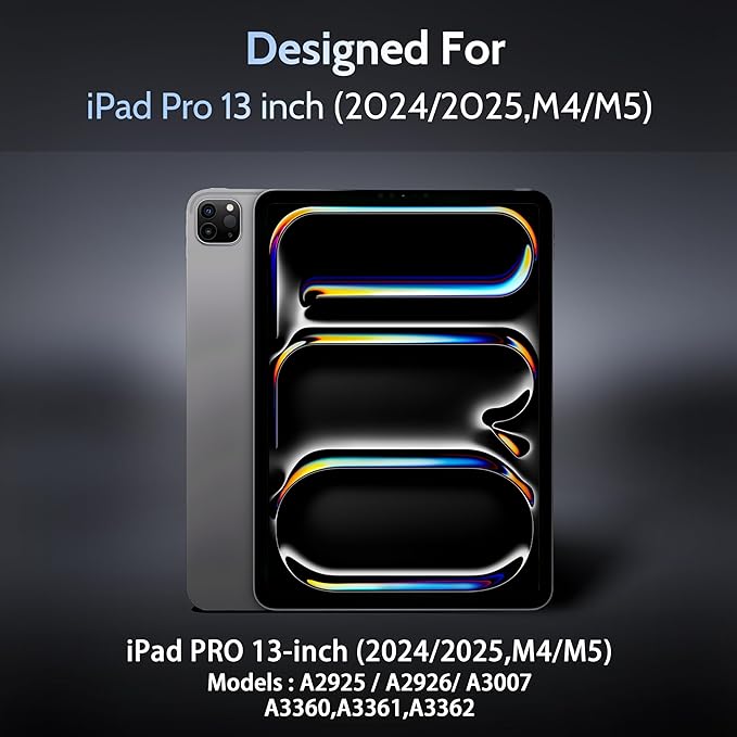 Peslv 4-Way Magnetic Privacy Screen for iPad Pro 13 Inch M4/M5 [2024/2025 7/8th Gen], 360 Removable Anti Blue Light Glare Spy Filter, High Sensitive Bubble-Free Black Security Screen Protector