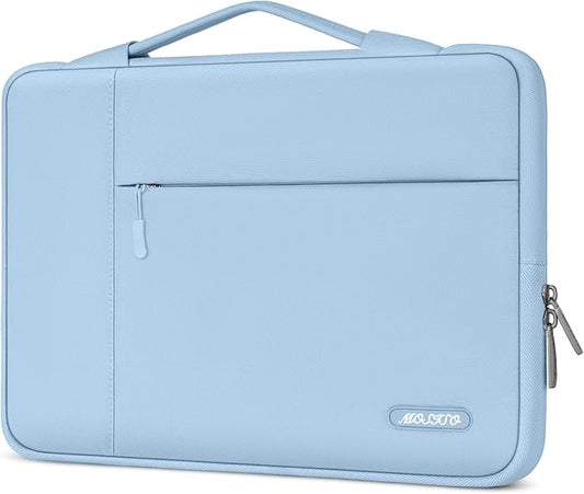 MOSISO Laptop Case 13.3 inch, 13-13.3 inch Laptop Sleeve with Handle Compatible with MacBook Air/Pro 13/Pro 14 M5 M4 M3 M2 M1,HP Dell ASUS Lenovo, Polyester Multifunctional Computer Bag, Air Blue