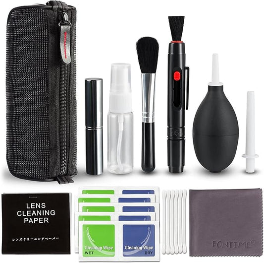 Andoer Professional Camera Cleaning Kit Lens Cleaning Kit with Air Blower Cleaning Pen Cleaning Cloth for Most Camera Mobile Phone Laptop by Andoer