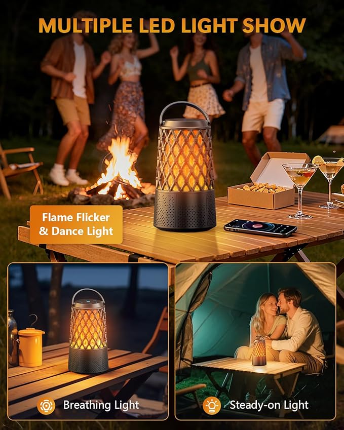 2026 Outdoor Speakers, Gift for Men, Bluetooth 5.3 Speakers Wireless IPX6 Waterproof, Auto-Pairing, Multi-Sync Up to 100-Speaker, Portable for Party Patio Deck Porch Backyard RV, Cool Gadget for Him