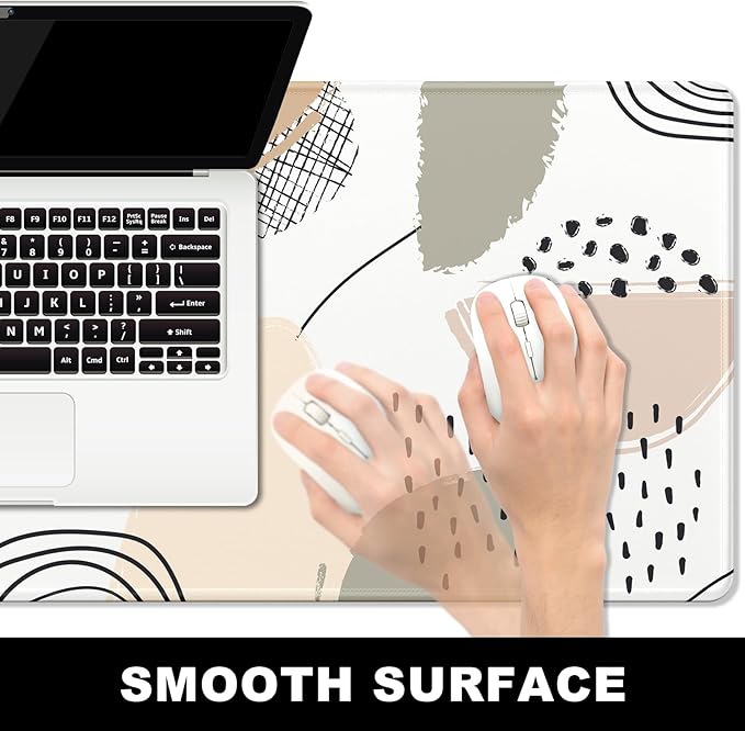 BOSOBO Large Desk Mat, XXL Extended Gaming & Office Mouse Pad, Keyboard Mat, Full Cover 35.5 x 15.7 Inches, Abstract Paintings