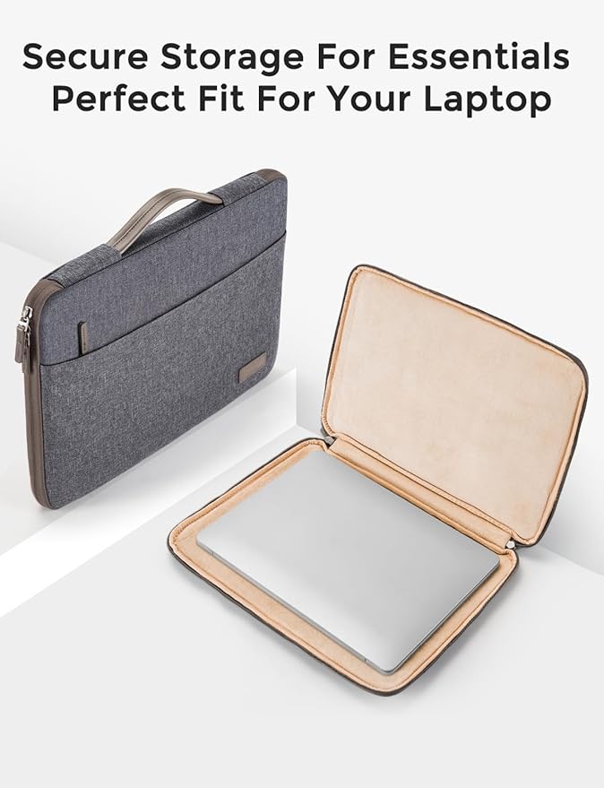 DOMISO Laptop Case Sleeve Protective Cover Compatible with MacBook Air 13 M4 M3 M2,MacBook Pro M2 M1,iPad Air/Pro,13 inch Dell,Lenovo, HP,Asus,Waterproof Computer Cases Bag with Handle,Dark Grey