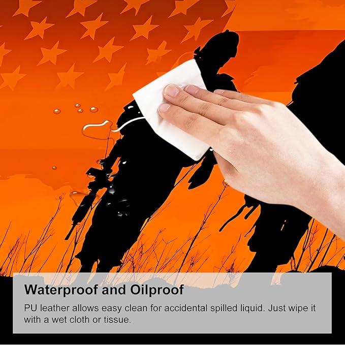 Mouse Pad, Large Anti-Slip with Stitched Edges Desk Mat Desktop Laptop Computer Desk Keyboard Mat,Table Protector Blotter Mat (Soldier, 35.4" x 15.7")