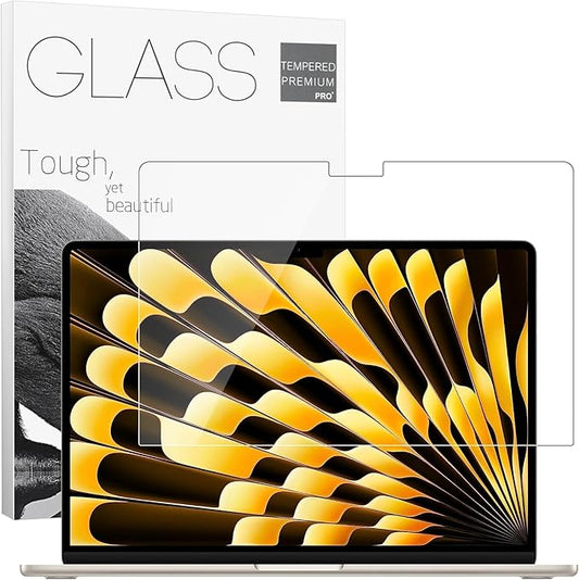 Tempered Glass Screen Protector Compatible with MacBook Air 15.3" M2 2023,9H Hardness Scratch Resistant Macbook Air 15 Inch Screen Film Guard, Bubble Free Ultra-Thin HD Transparency Anti-Fingerprint
