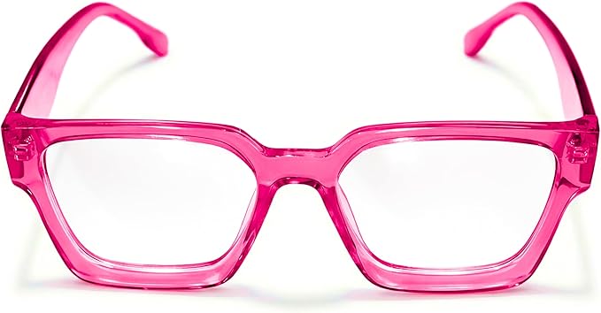 livho Oversized Eyewear Frame for Woman and Men - Rectangle Fashion Glasses for Computer, Chic Preppy Frame