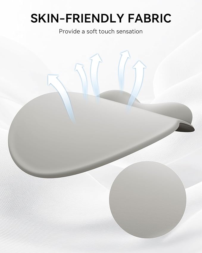 Mouse Pad with Wrist Rest, Ergonomic Mouse Pads for Desk, Office Non-Slip Mousepad with Gel Wrist Support(Light Gray, 10.6''L x 9''W)